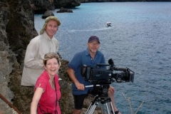 Filming Whale sharks around Christmas Island.