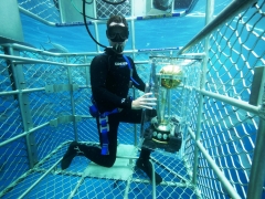 World Cricket cup underwater