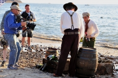 Wineline smugglers beach scene was shot day for night.